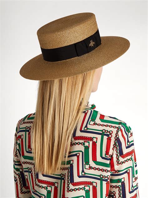 gucci straw hat band